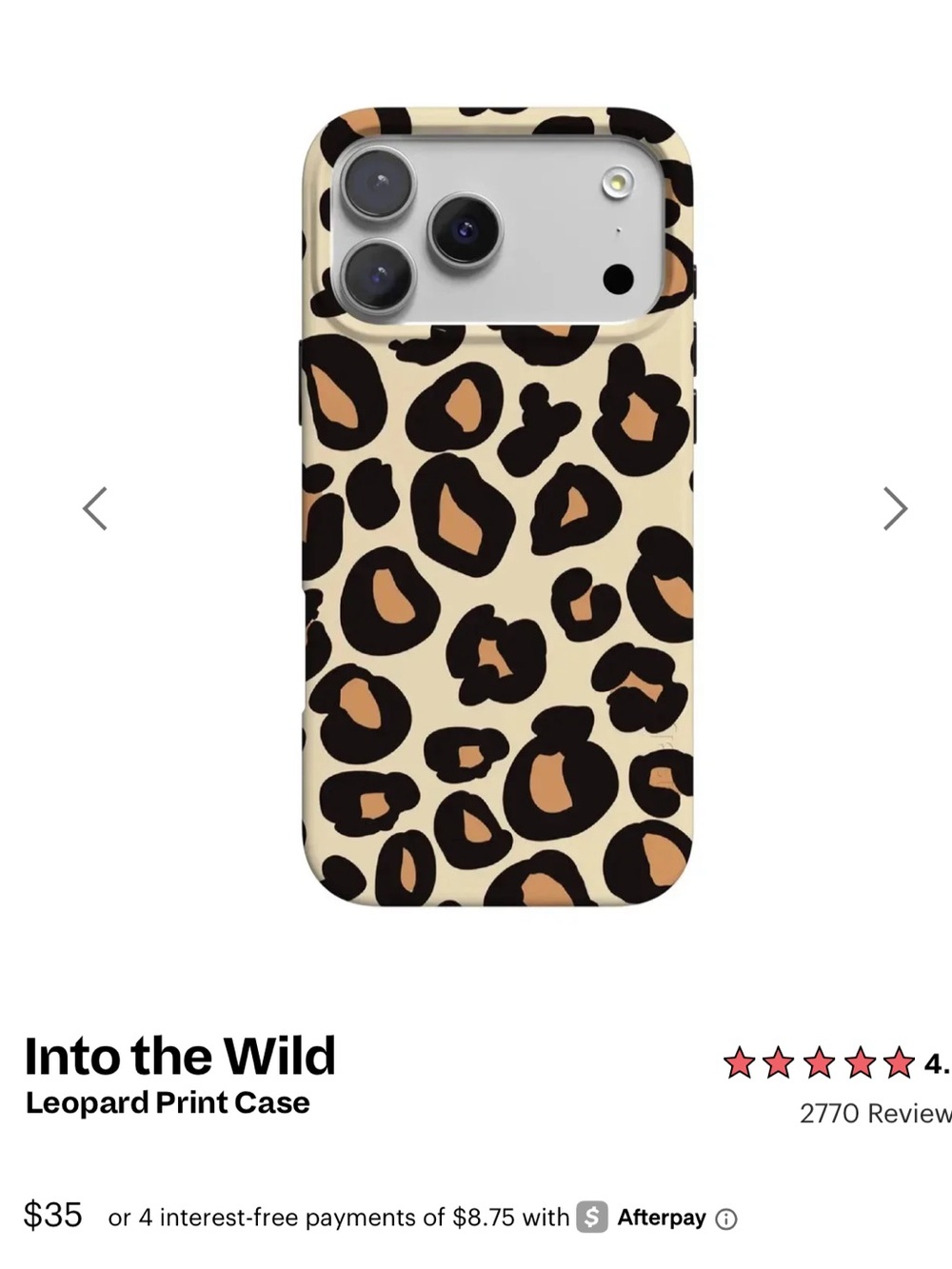 Into the Wild Leopard Print Phone Case - Beige & Black